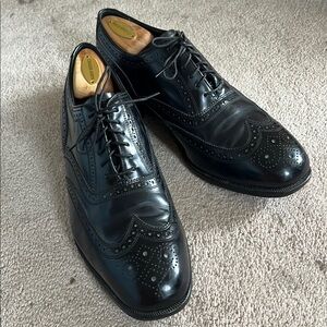 Black Leather Brogue Oxford